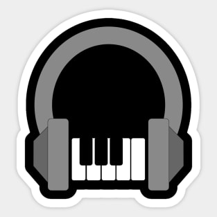 Headphones and keys jamming - Music engineering Sticker